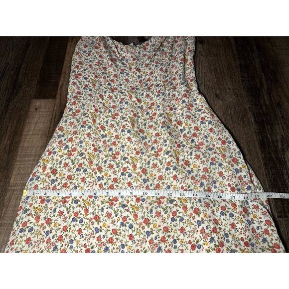 Reformation Nikita Dress Floral Midi Tie Strap Red White Blue Size 12 - Picture 5 of 6